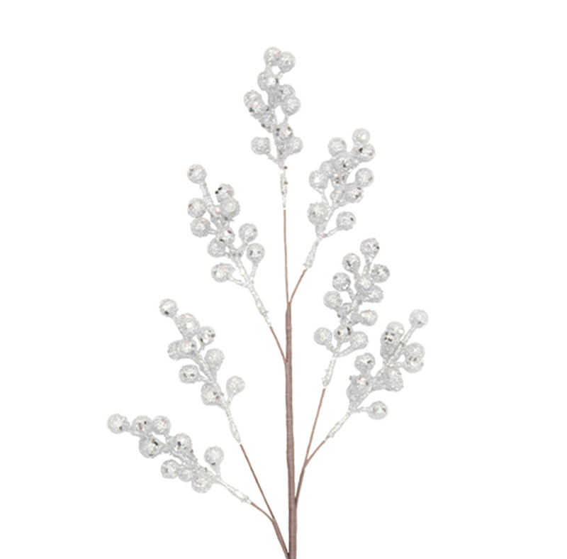 BOWRING - Berry Spray 66cm Silver Glitter