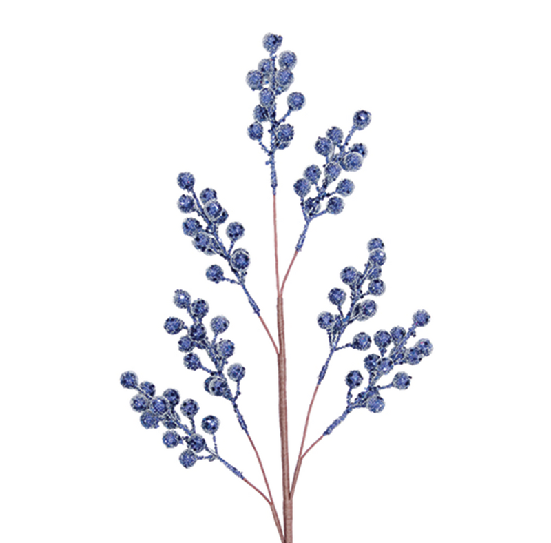 BOWRING - Berry Spray 66cm Midnight Blue Glitter