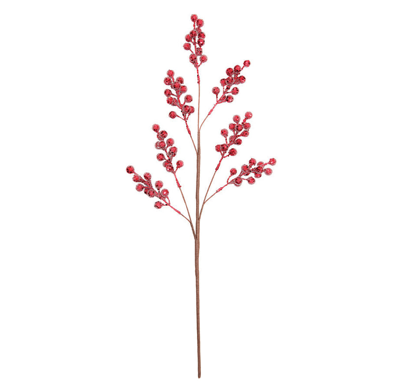 BOWRING - Berry Spray 66cm Burgundy Glitter