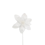 BOWRING - Poinsettia 31x55cm White Sequins