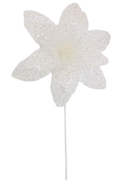 BOWRING - Poinsettia 31x55cm White Sequins