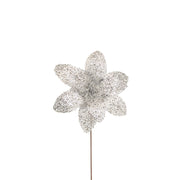 BOWRING - Poinsettia 31x55cm Silver Sequins
