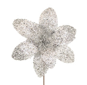 BOWRING - Poinsettia 31x55cm Silver Sequins
