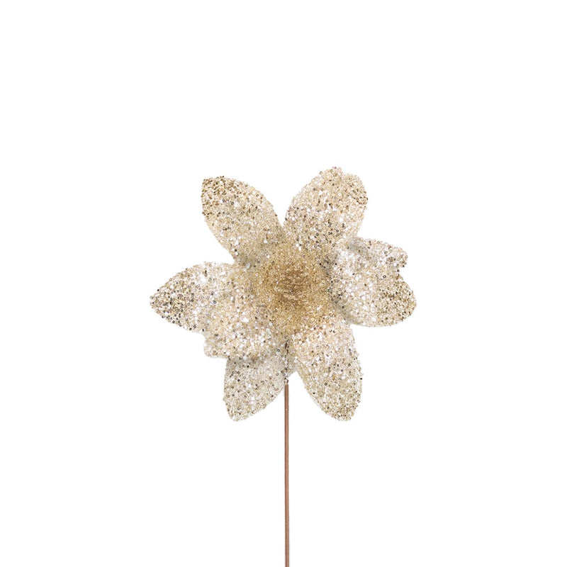 BOWRING - Poinsettia 31x55cm Champagne Sequins