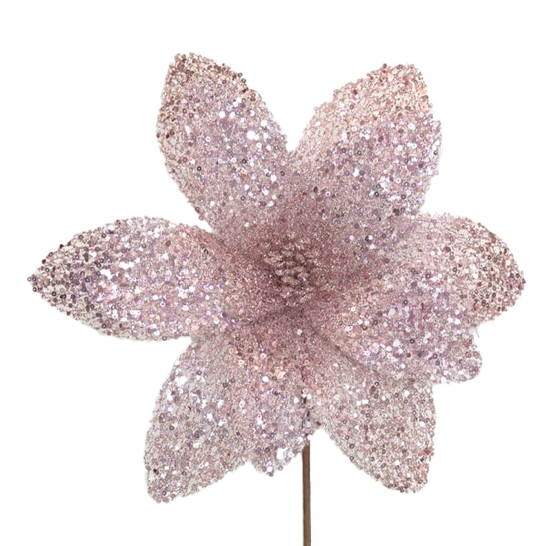 BOWRING - Poinsettia 31x55cm Blush Sequins
