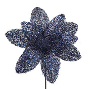 BOWRING - Poinsettia 31x55cm Midnight Blue Sequins