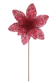 BOWRING - Poinsettia 31x55cm Burgundy Sequins