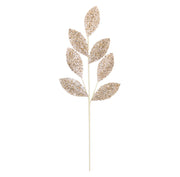 BOWRING - Leaf Stem 70cm Champagne Sequins