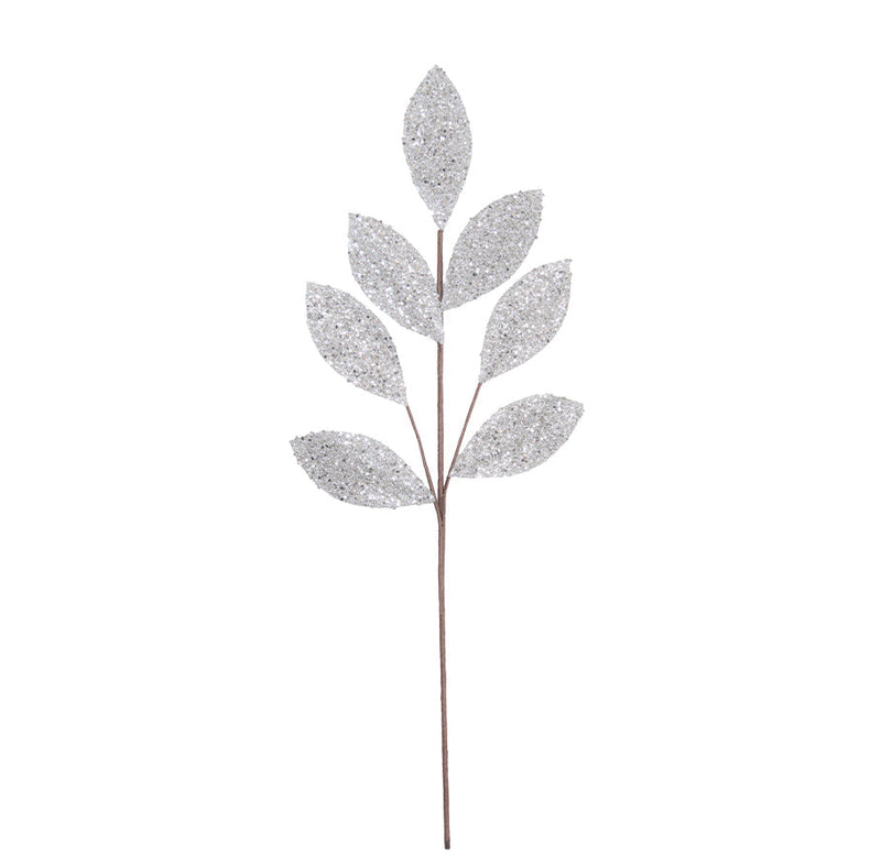 BOWRING - Leaf Stem 70cm Silver Sequins