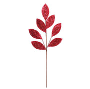 BOWRING - Leaf Stem 70cm Burgundy Sequins