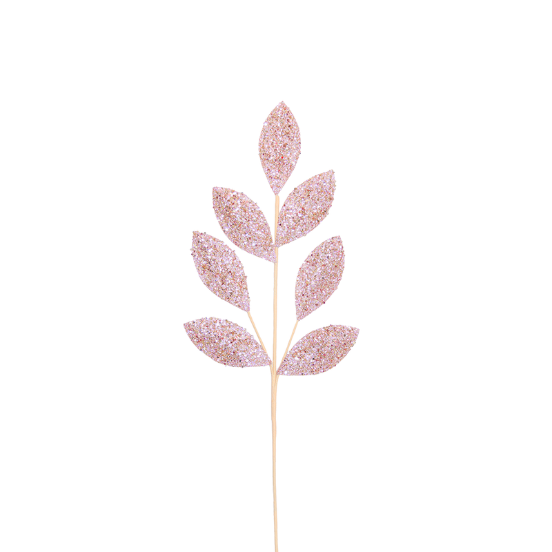 BOWRING - Leaf Stem 70cm Blush Sequins