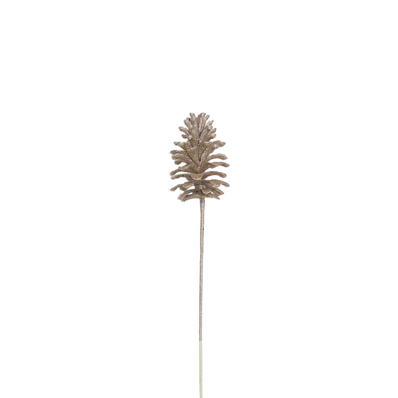 BOWRING - Pinecone 55cm Champagne Iced Cluster