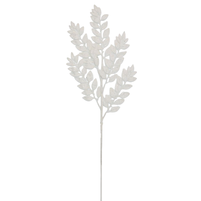 BOWRING - Leaf Cluster 86cm White Spray