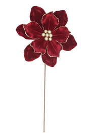 BOWRING - Magnolia 25x50cm Burgundy Velvet/Champagne Glitter