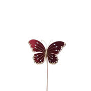 BOWRING - Butterfly 21cm Burgundy Stem