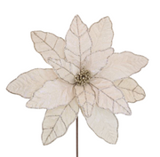 BOWRING - Poinsettia 41x50cm Champagne Lurex Stem
