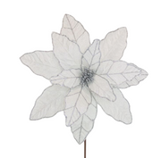 BOWRING - Poinsettia 41x50cm Silver Lurex Stem