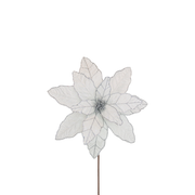 BOWRING - Poinsettia 41x50cm Silver Lurex Stem