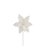 BOWRING - Pearl Poinsettia 28x50cm White Stem