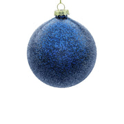 BOWRING - 8cm Iced Blue Ball Ornament