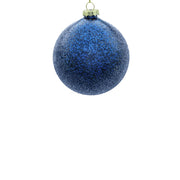 BOWRING - 10cm Iced Blue Ball Ornament