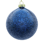 BOWRING - 15cm Iced Blue Ball Ornament