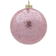 BOWRING - 8cm Iced Blush Ball Ornament