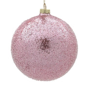 BOWRING - 12cm Iced Blush Ball Ornament