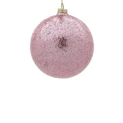 BOWRING - 12cm Iced Blush Ball Ornament