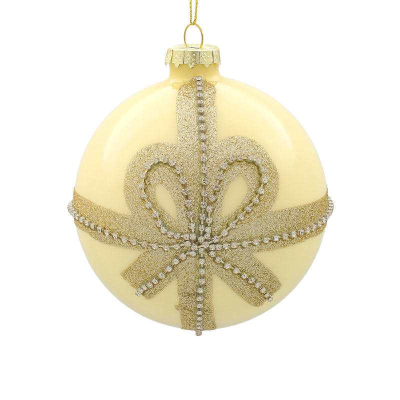 BOWRING - 10cm Marie French Vanilla Ball Ornament