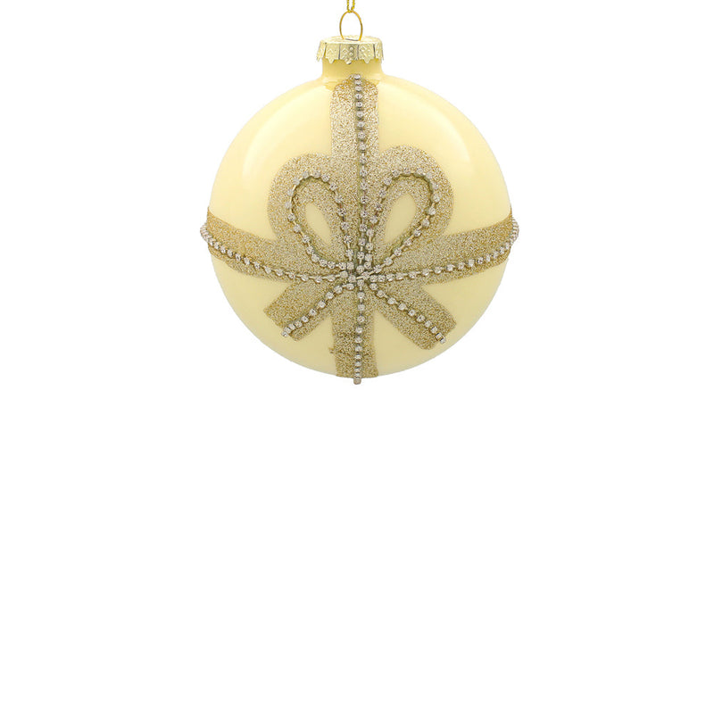 BOWRING - 10cm Marie French Vanilla Ball Ornament