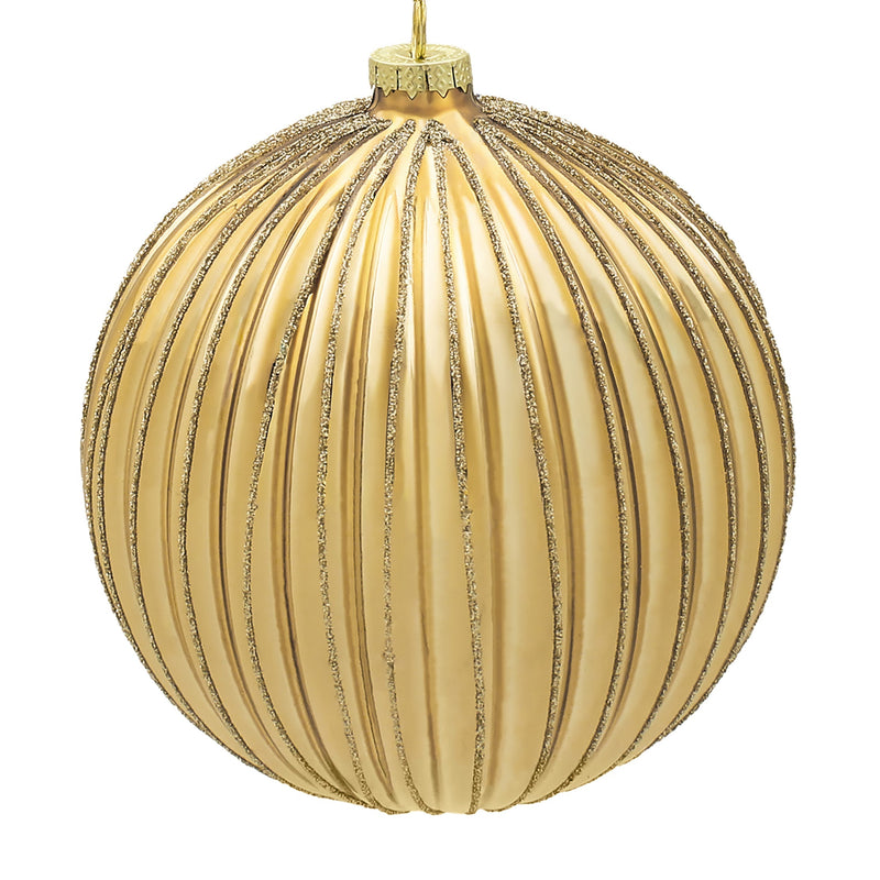BOWRING - 15cm Empress Antique Champagne Ball Ornament