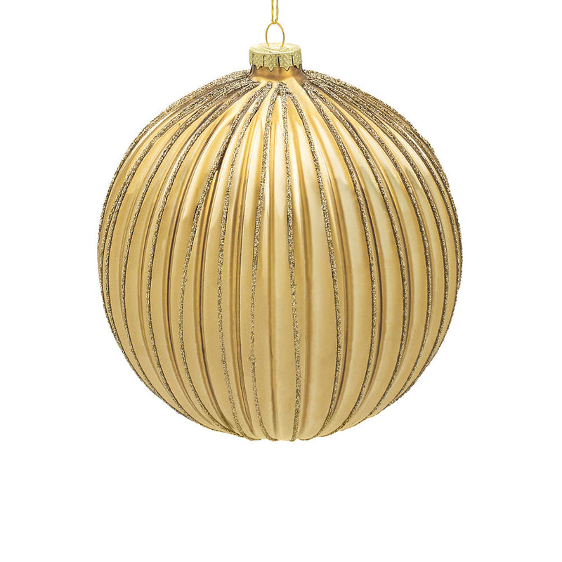 BOWRING - 15cm Empress Antique Champagne Ball Ornament