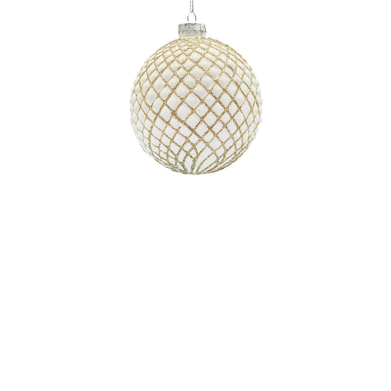 BOWRING - 8cm Regal Antique Champagne Ball Ornament