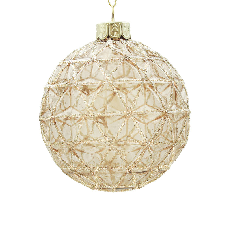 BOWRING - 8cm Ciara Antique Champagne Ball Ornament