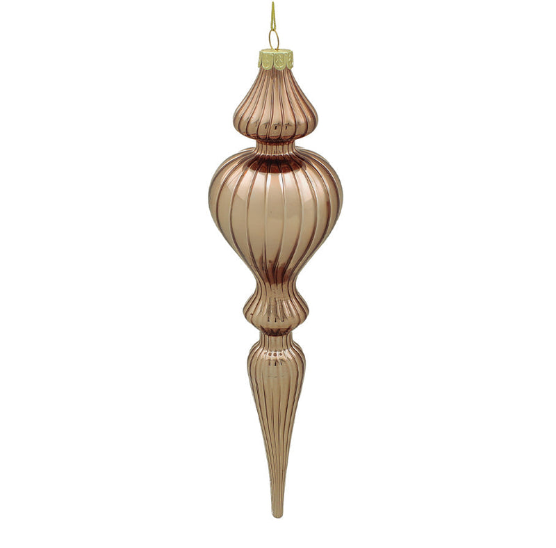 BOWRING - 7x27.5 Devin Antique Champagne Finial Ornament