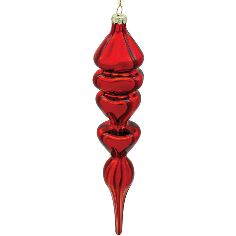 BOWRING - 5.5x26cm Ruby Red Finial Ornament