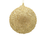 BOWRING - 8cm Champagne Beaded Ball Ornament