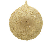 BOWRING - 15cm Champagne Beaded Ball Ornament