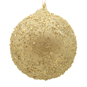 BOWRING - 18cm Champagne Beaded Ball Ornament