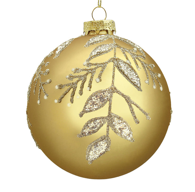 BOWRING - 10cm Tate Champagne Ball Ornament