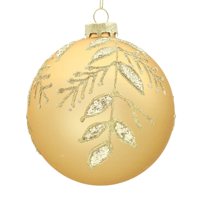 BOWRING - 12cm Tate Champagne Ball Ornament
