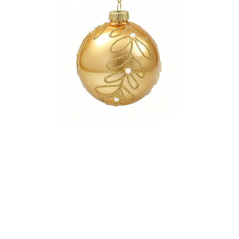 BOWRING - 8cm Clarissa Pearl Champagne Ball Ornament