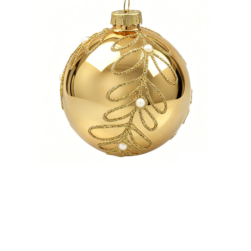 BOWRING - 12cm Clarissa Pearl Champagne Ball Ornament