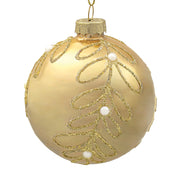BOWRING - 12cm Clarissa Pearl Champagne Ball Ornament