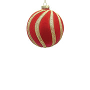 BOWRING - 10cm Spiral Red Ball Ornament