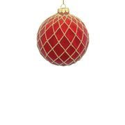 BOWRING - 10cm Royce Red Ball Ornament
