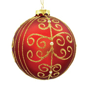 BOWRING - 8cm Gloria Red Ball Ornament