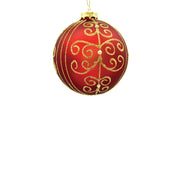 BOWRING - 10cm Gloria Red Ball Ornament