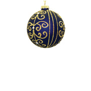 BOWRING - 10cm Gloria Midnight Blue Ball Ornament
